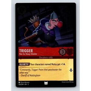 Basic Trigger HP Unknown Not So Sharp Shooter Rarity Red Colorful Disney Lorcana